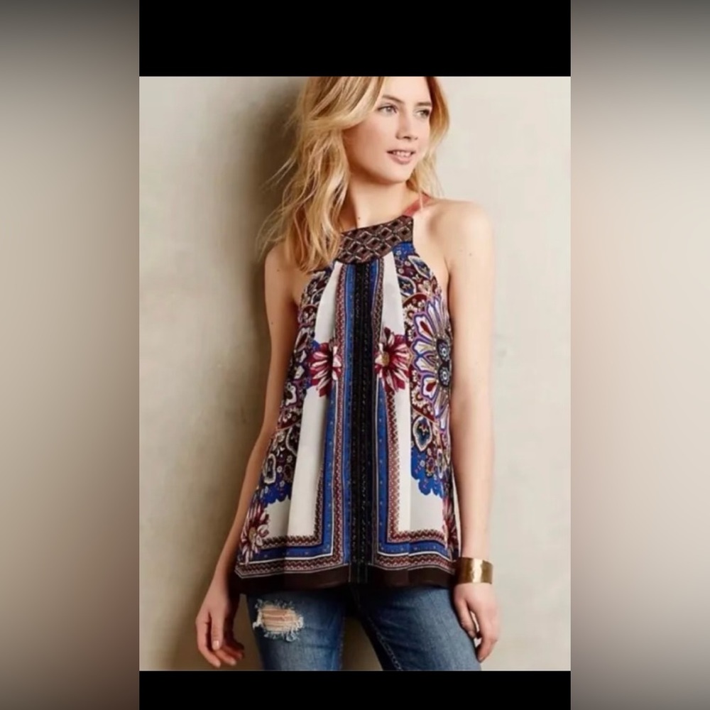 Anthropologie One September Nala Bohemian Tank Top Size Small